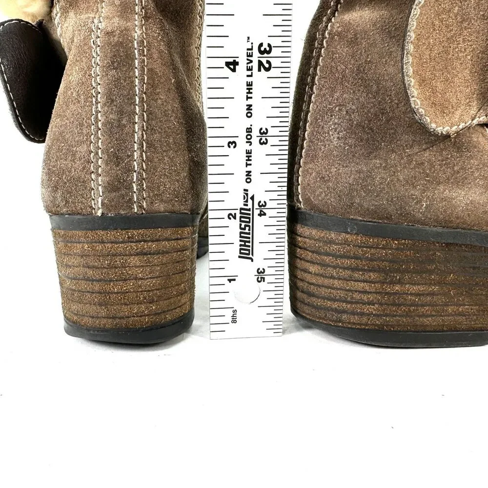 Josef Seibel Tracy Women's Suede Fur Ankle Boot Taupe Tan SZ 39 US 8.5